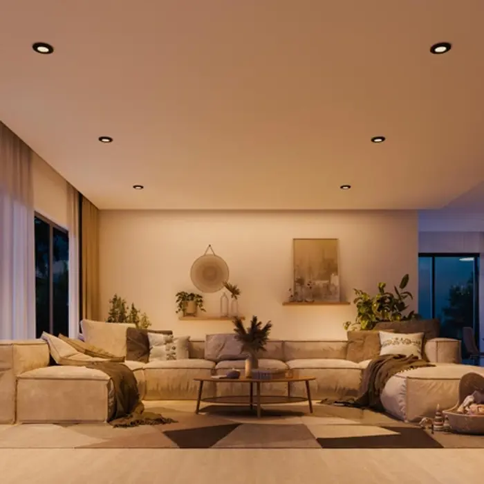 PERIDOT PHILIPS LED downlight ugradbeni KIT okrugla GU10 crni (set 3 kom)