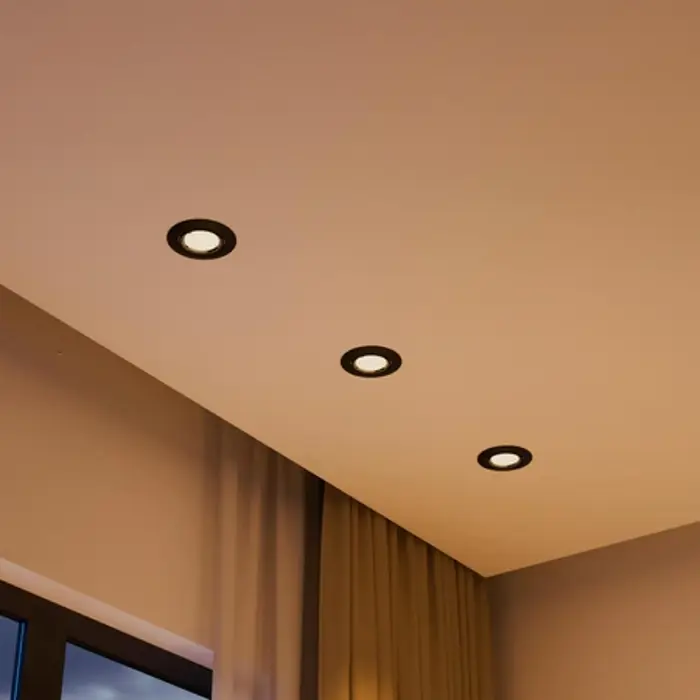 PERIDOT PHILIPS LED downlight ugradbeni KIT okrugla GU10 crni (set 3 kom)
