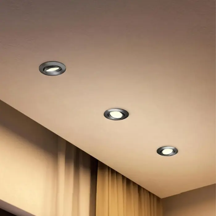 PERIDOT PHILIPS LED downlight ugradbeni KIT okrugla GU10 crni