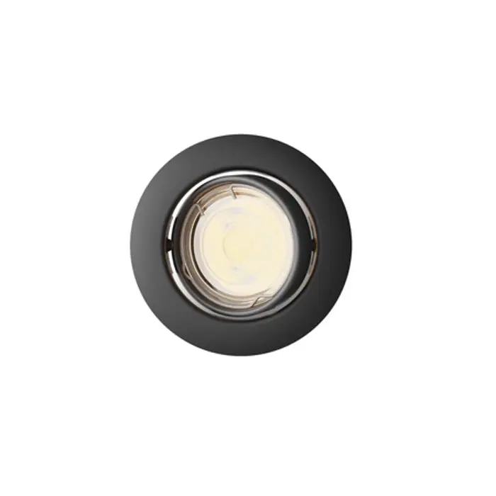 PERIDOT PHILIPS LED downlight ugradbeni KIT okrugla GU10 crni