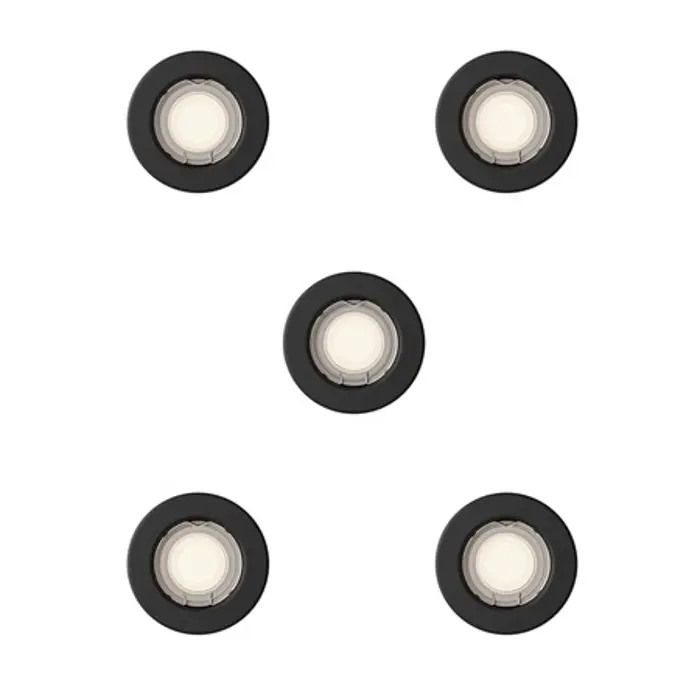 PERIDOT PHILIPS LED downlight ugradbeni KIT okrugla GU10 crni (set 5 kom)