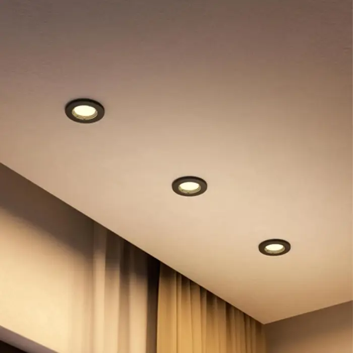 PERIDOT PHILIPS LED downlight ugradbeni KIT okrugla GU10 crni (set 5 kom)