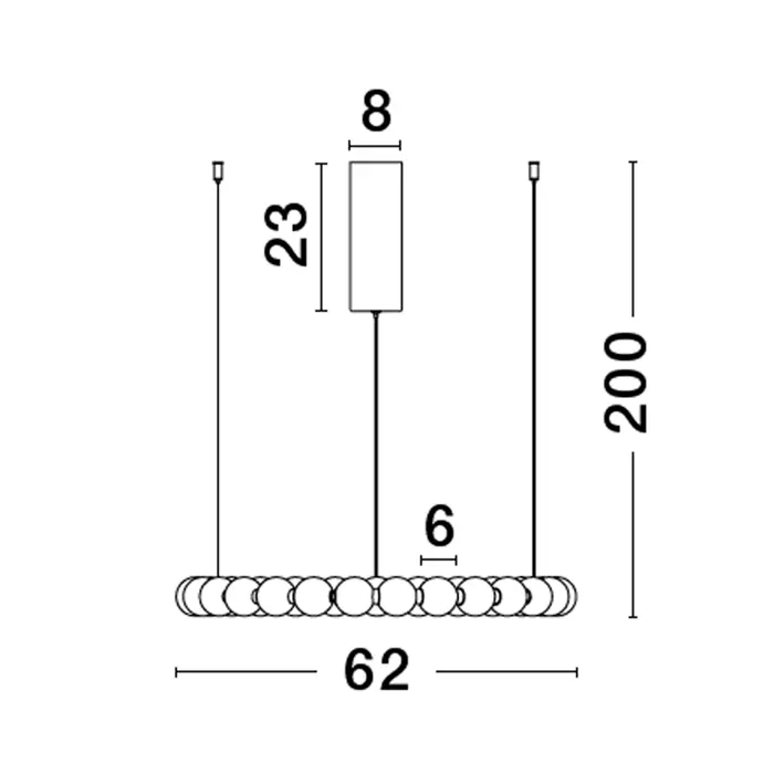 PERLA VISILICA LED 56W/3000K/4732lm/DIMM/IP20/KROM