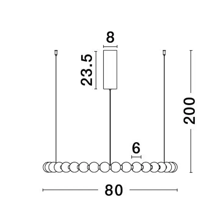 PERLA VISILICA LED 72W/3000K/6492lm/DIMM/IP20/KROM