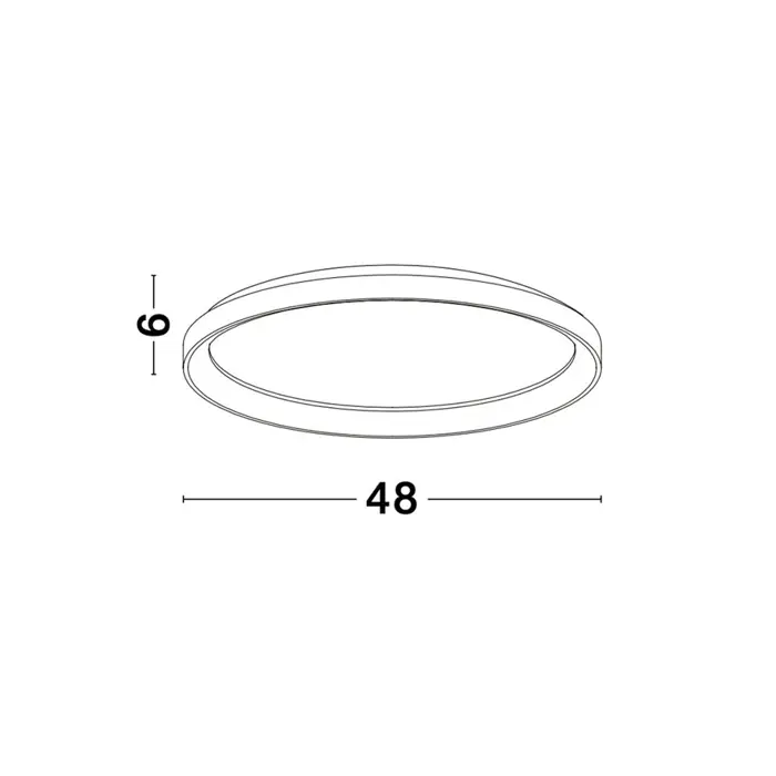 PERTINO PLAFONJERA LED/40W/2700K/2554lm/230V 480mm DIMMABLE BIJELA