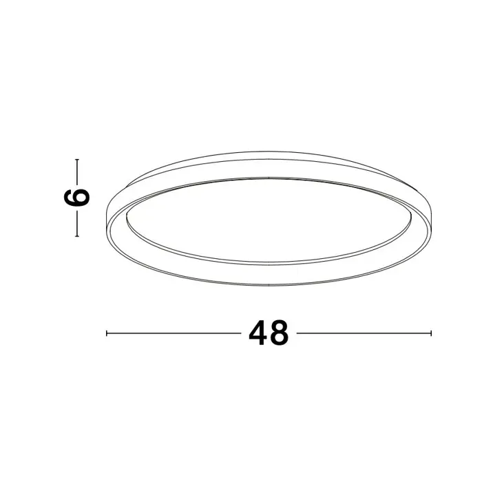 PERTINO PLAFONSKA SVJETILJKA LED 40W/3000K/2554lm/DIMM/IP20/CRNA