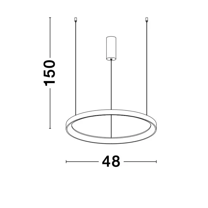 PERTINO VISILICA LED 38W/3000K/2175lm/DIMM/IP20/BIJELA