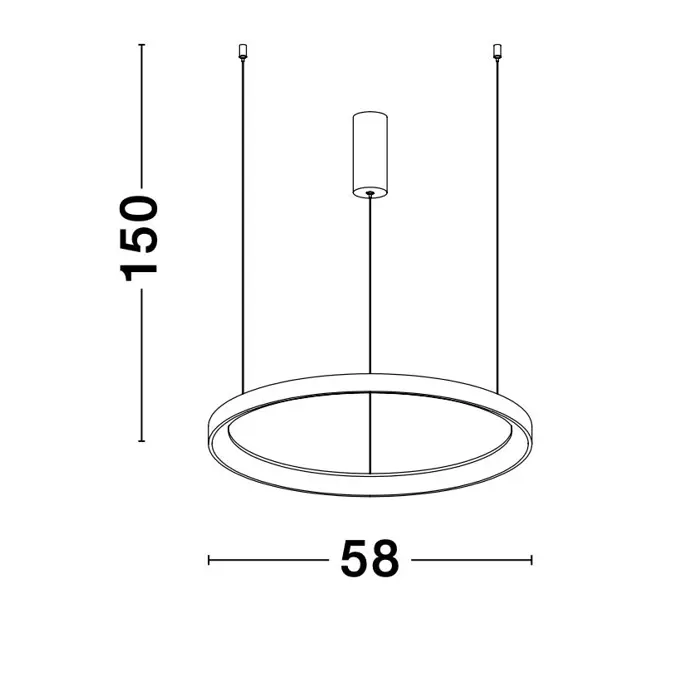PERTINO VISILICA LED 48W/3000K/2773lm/DIMM/IP20/CRNA