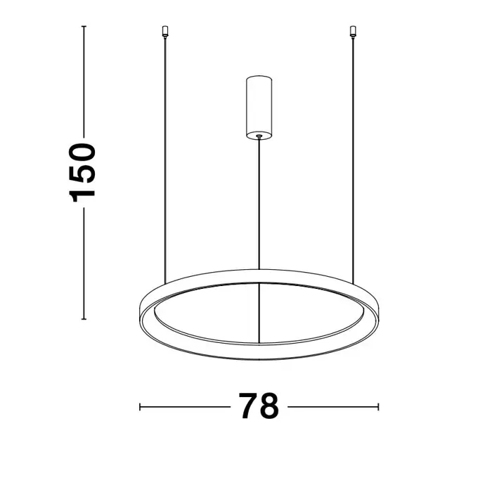 PERTINO VISILICA LED 61W/3000K/4235lm/DIMM/IP20/BIJELA