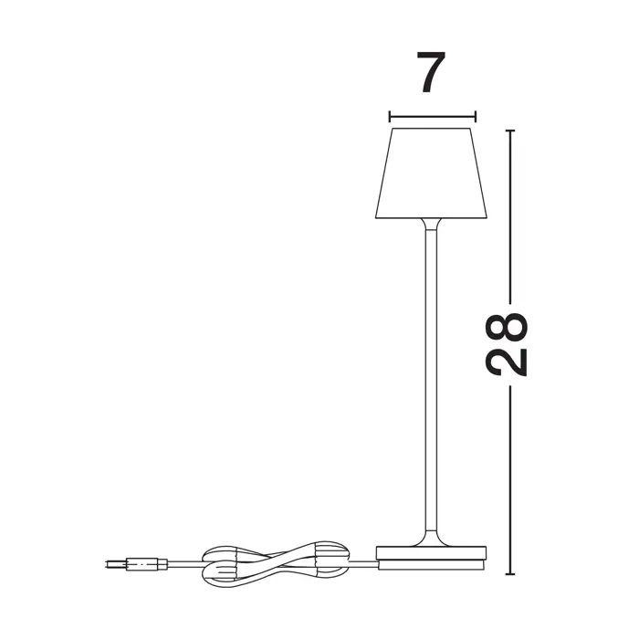 PETIT VANJSKA STOLNA LAMPA LED 2Watt 101 Lm 3000K IP54 CRNA
