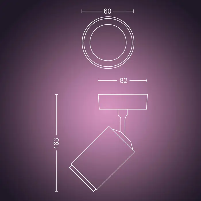 FUGATO PHILIPS HUE LED reflektor SINGLE SPOT crni 1XGU10