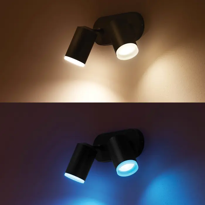 FUGATO PHILIPS HUE pametni LED reflektor crni 2XGU10