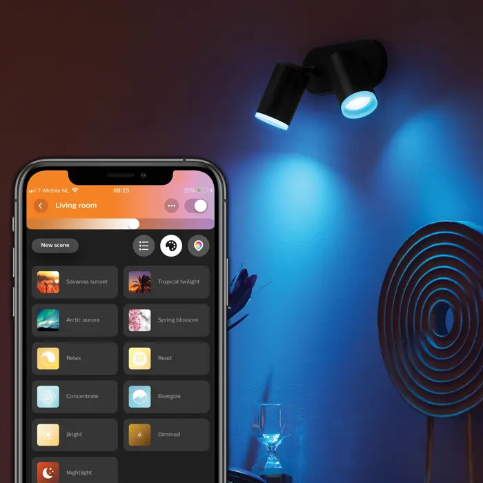 FUGATO PHILIPS HUE pametni LED reflektor crni 2XGU10