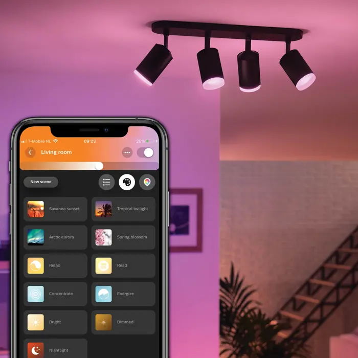 FUGATO PHILIPS HUE pametni LED reflektor crni 4XGU10