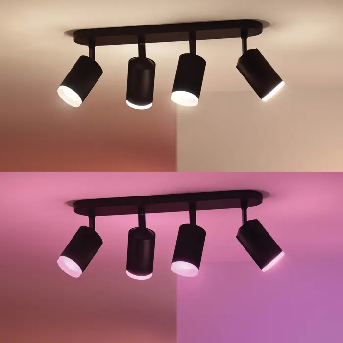 FUGATO PHILIPS HUE pametni LED reflektor crni 4XGU10