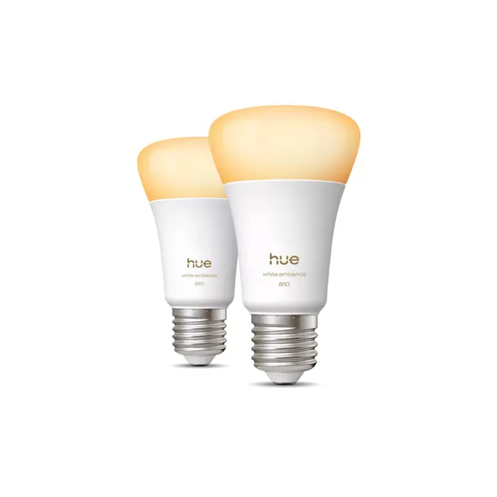 PHILIPS HUE pametna LED žarulja White Ambiance 810 A60 E27 (set 2 kom)