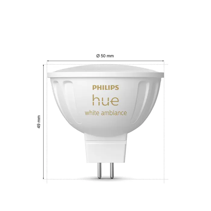 PHILIPS HUE LED reflektor White Ambiance 5.1W MR16 (set 2 kom)