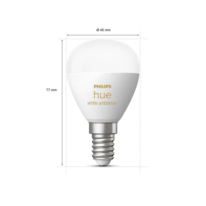 LUSTER PHILIPS HUE pametna LED žarulja White Ambiance E14 (set 2 kom)