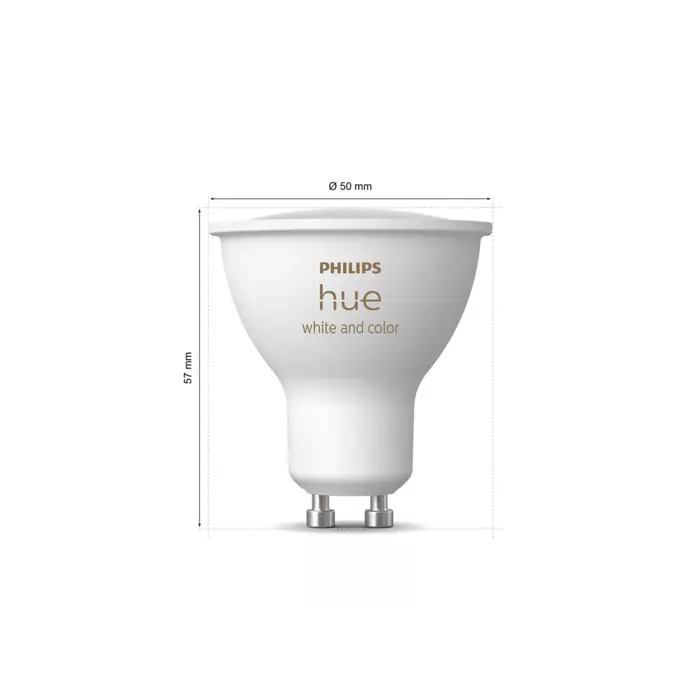 PHILIPS HUE komplet GU10 LED reflektora bijelih 400 GU10 (set 3 kom) + Dimmer