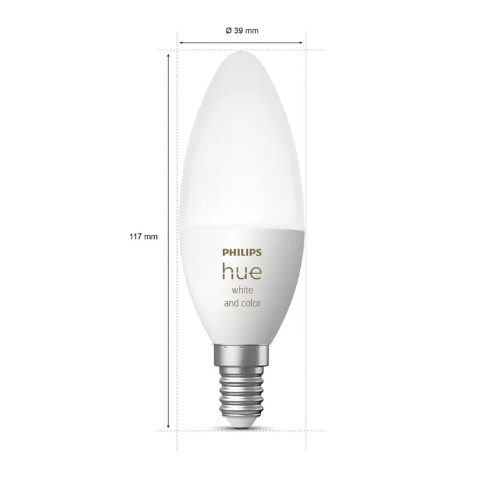 PHILIPS HUE pametna LED žarulja WCA 5.3W B39 E14 (set 2 kom)