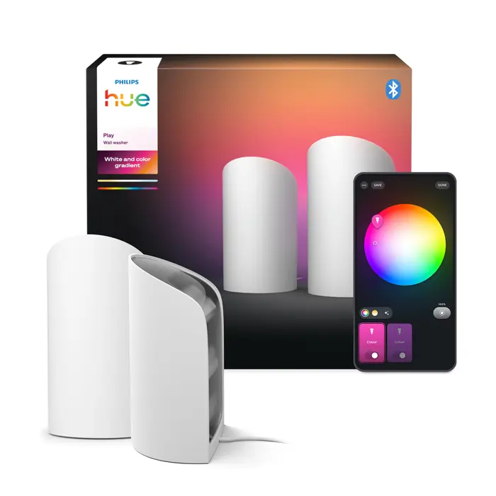WASHER PHILIPS HUE zidna LED svjetiljka WALL bijela (set 2 kom)
