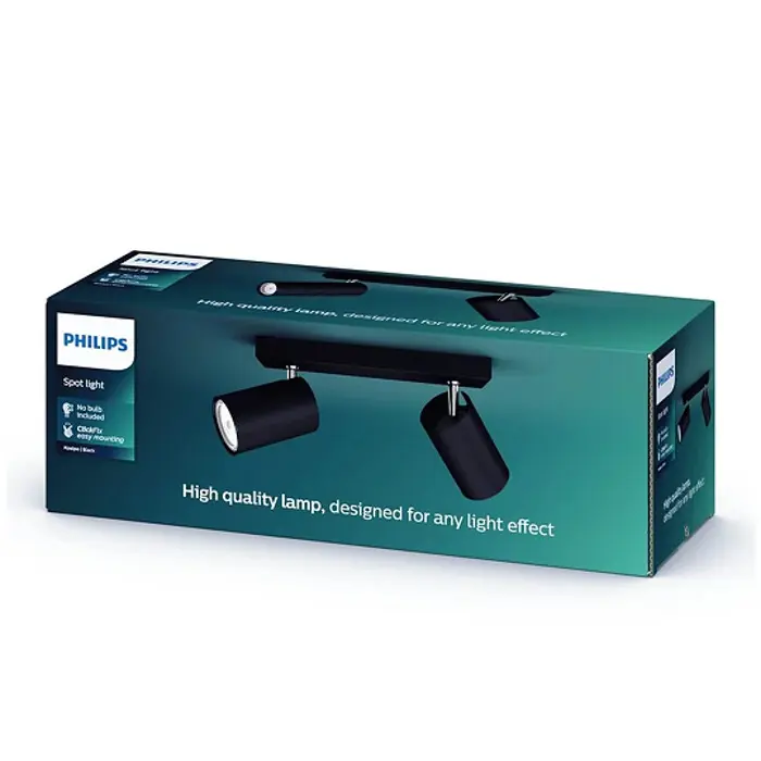 KOSIPO PHILIPS LED reflektor crni 2XGU10 230V