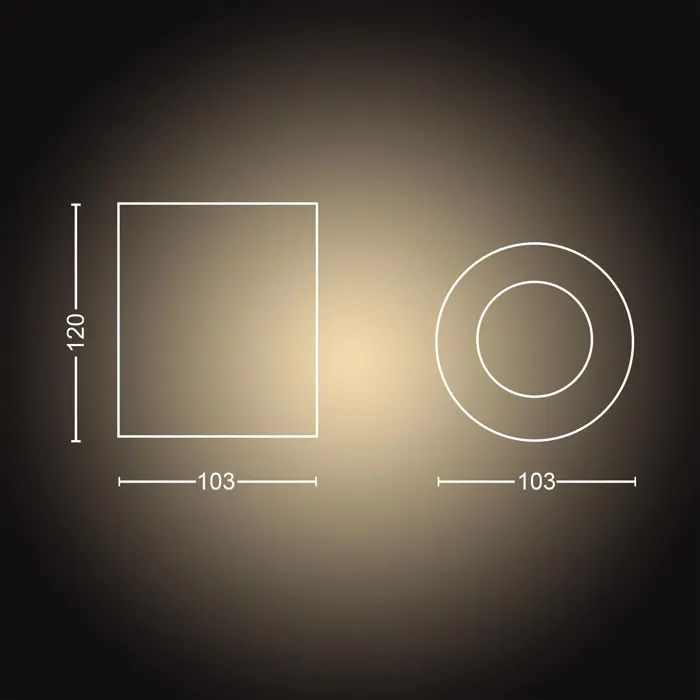 PILLAR PHILIPS HUE LED reflektor SINGLE SPOT crni 1XGU10