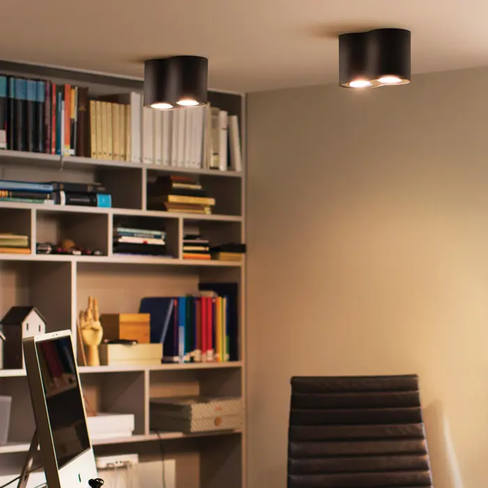 PILLAR PHILIPS HUE pametni LED reflektor crni 2XGU10