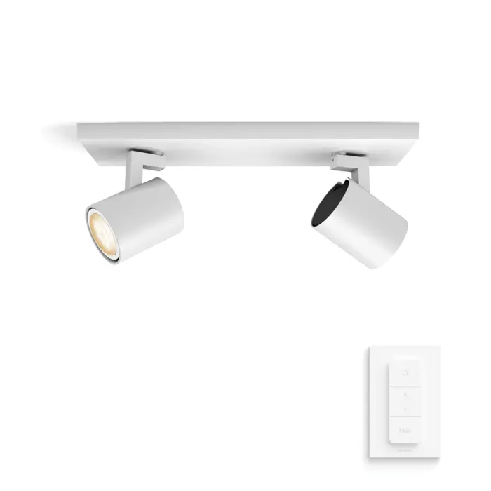 RUNNER PHILIPS HUE pametni LED reflektor bijeli 2XGU10 + Hue Dimmer Switch