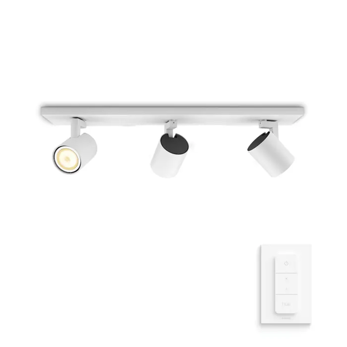 RUNNER PHILIPS HUE pametni LED reflektor bijeli 3XGU10 + Hue Dimmer Switch
