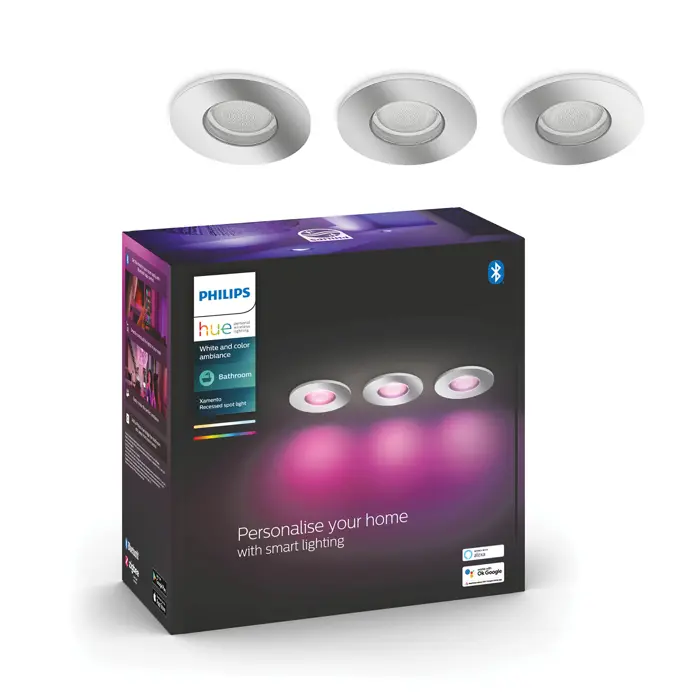 XAMENTO PHILIPS HUE ugradbeni LED downlight krom 3XGU10