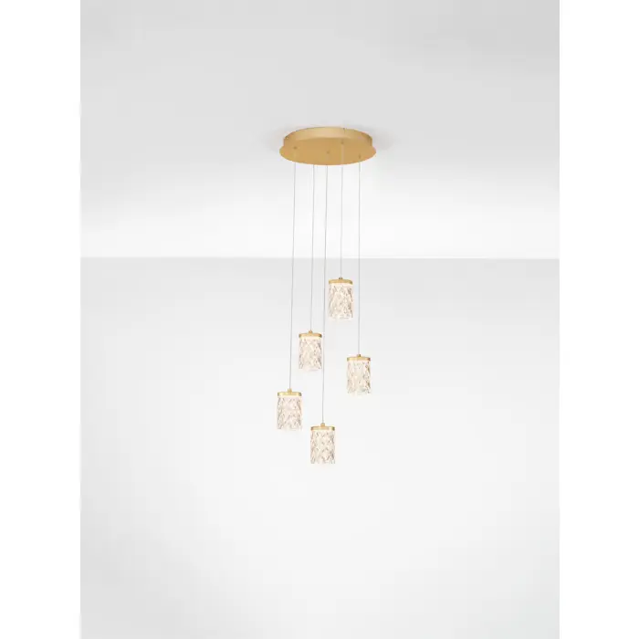 PHOS LED VISILICA ZLATNA 28W IP20 3000K TRIAK PRIGUŠLJIVA