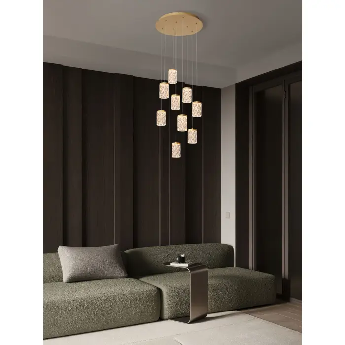 PHOS LED VISILICA ZLATNA 46W IP20 3000K TRIAK PRIGUŠLJIVA