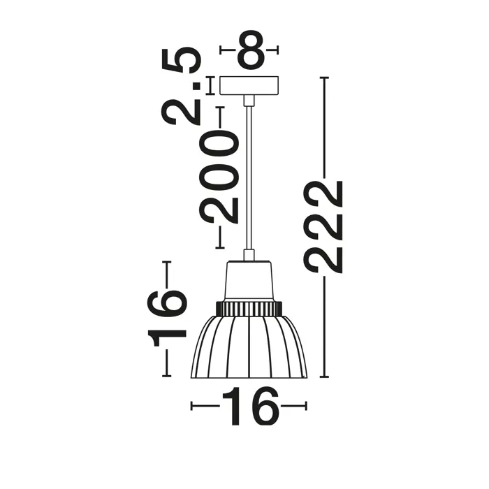 PICCO Visilica Grlo E14 1x5 W IP20 Plava