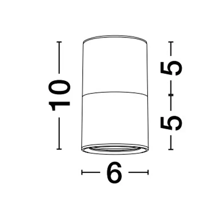 PICTO NADGRADNA SVJETILJKA GU10 1x10 Watt IP20 230 Volt