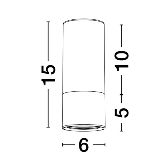 PICTO NADGRADNA SVJETILJKA GU10 1x10 Watt IP20 230 Volt