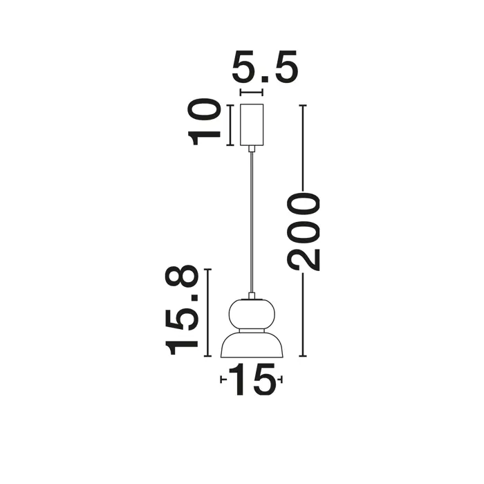 PIERO Visilica LED 9 W 558 lm IP20 3000 K Smeđa