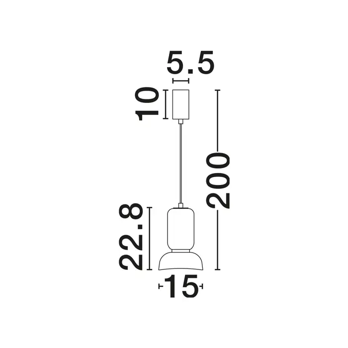 PIERO Visilica LED 9 W 558 lm IP20 3000 K Smeđa
