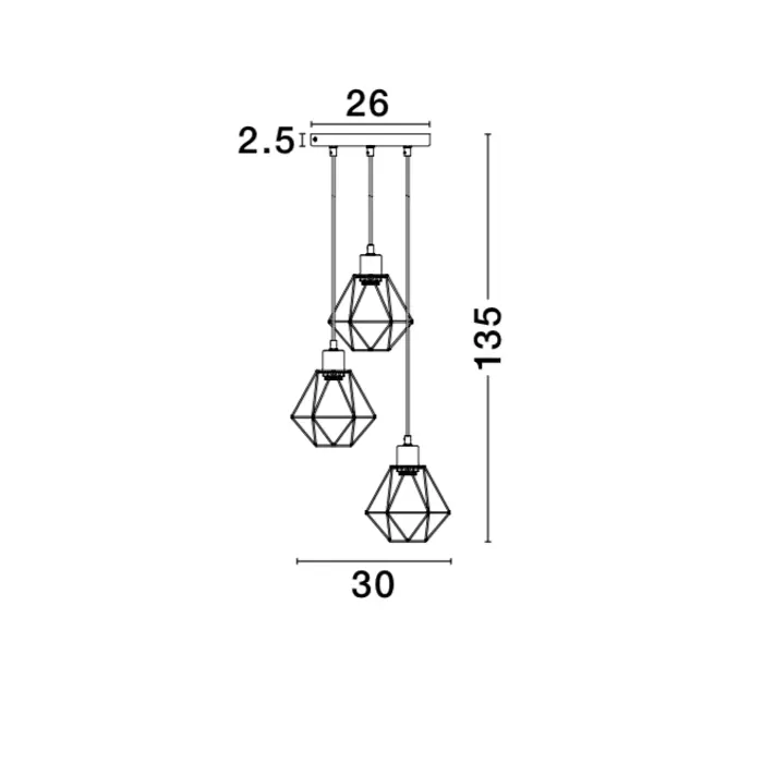 PIETRA VISILICA E27 /IP20/CRNA