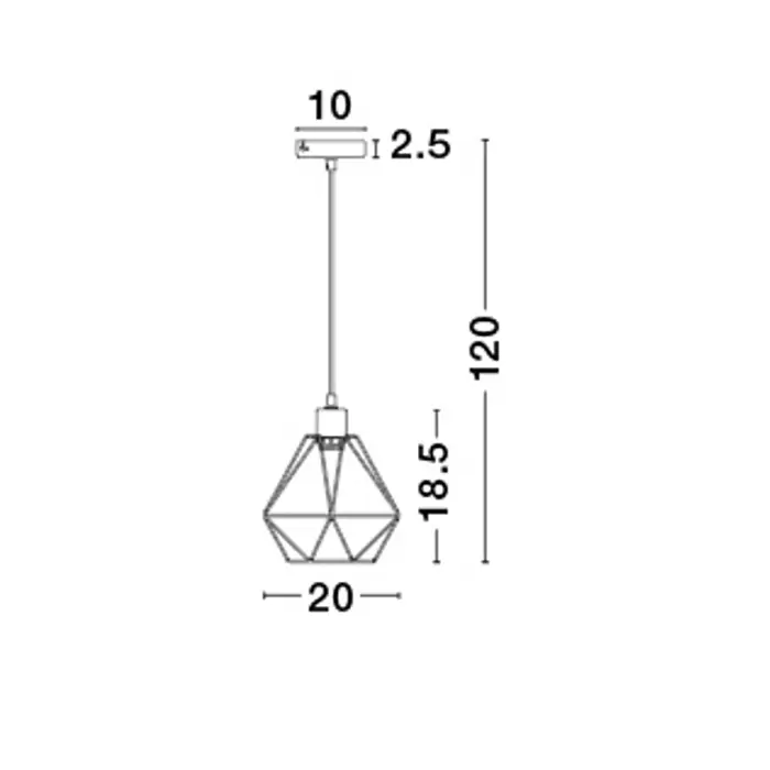 PIETRA VISILICA E27 /IP20/CRNA