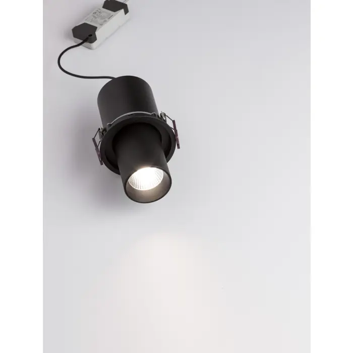 PIN UGRADBENA SVJETILJKA CRNA 12W 720Lm 3000K IP32