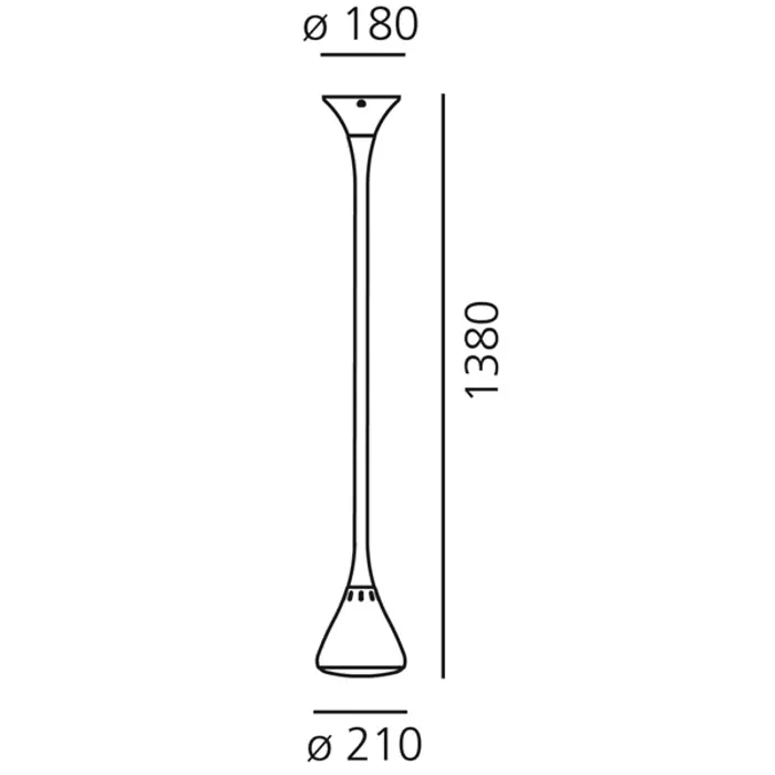 PIPE BIJELA INTEGRALIS LED VISILICA TRANSPARENTNA 27W 5000K 2143lm