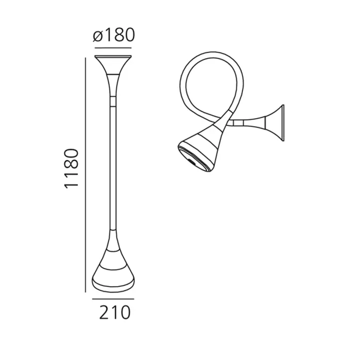 PIPE WHITE INTEGRALIS LED ZIDNA/STROPNA LAMPA 27W 220-240V 5000K 2143lm