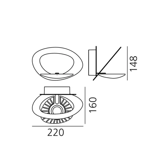 PIRCE MICRO LED ZIDNA SVJETILJKA BIJELA 27W 2700K 2586lm