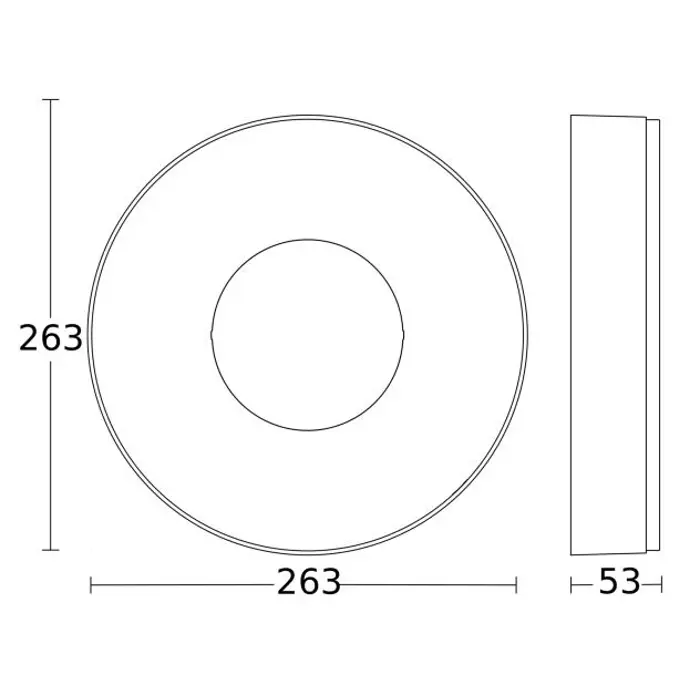 PLAFONJERA BIJELA/ANTRACIT 17,1W 3000K 1165lm