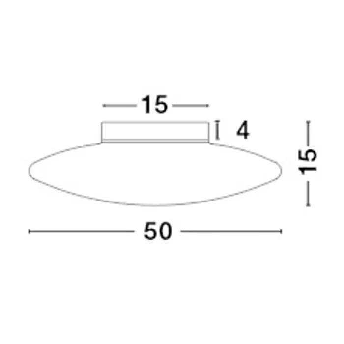 PLAFONJERA PRESSION 3XE27 MAX.60W OPAL STAKLO 50CM