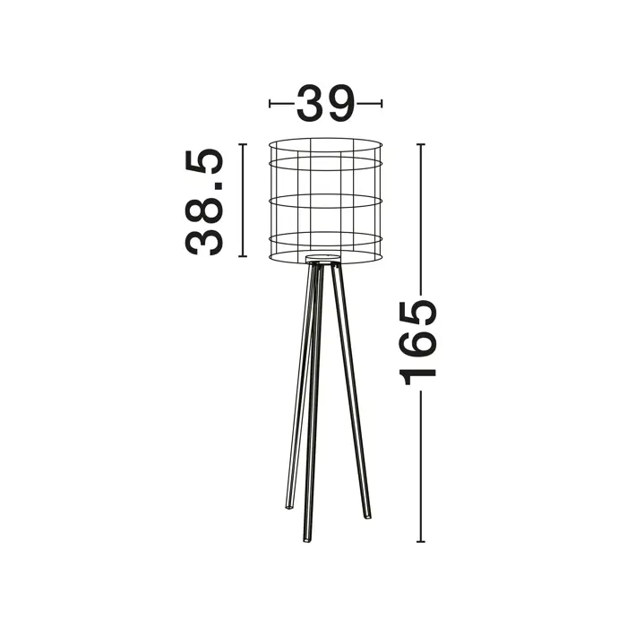 PLETTE STAJAĆA LAMPA E27/12W/NATURAL
