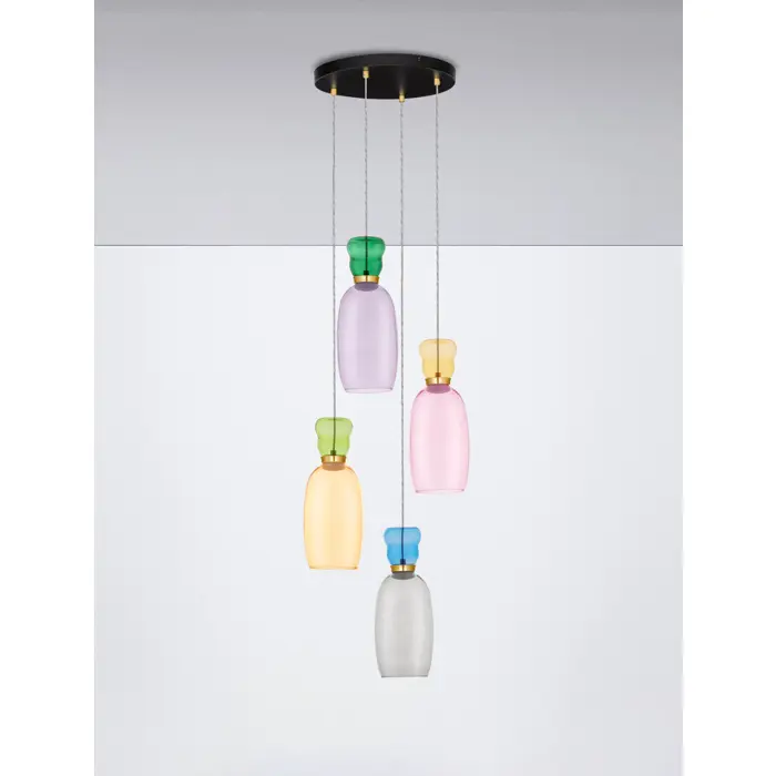 PLUMA VISILICA LED /3000K/32W/3660Lm/ZLATNA JASPER, YELLOW, PINK, GREEN, BLUE
