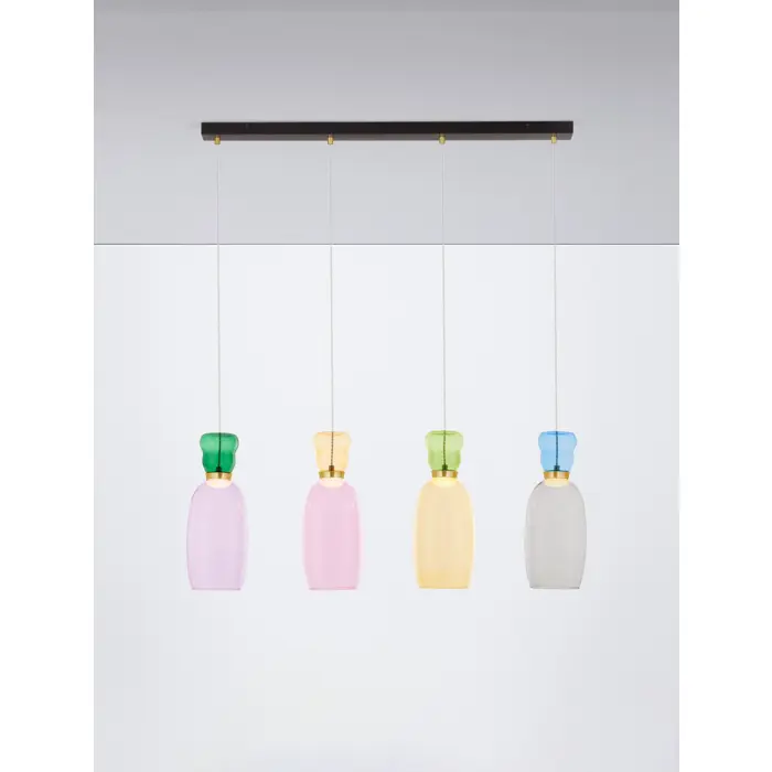 PLUMA VISILICA LED /3000K/32W/3660Lm/ZLATNA JASPER, YELLOW, PINK, GREEN, BLUE