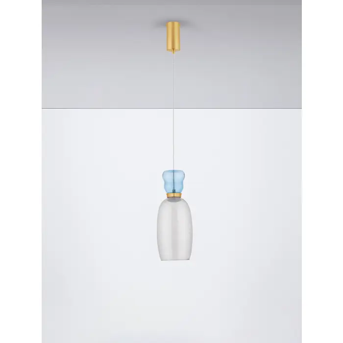 PLUMA VISILICA LED /3000K/9W/914Lm/ZLATNA BLUE & SMOKY